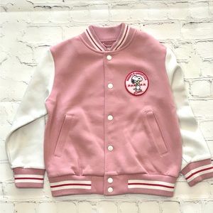 Uniqlo Peanuts Toddler Varsity Jacket.